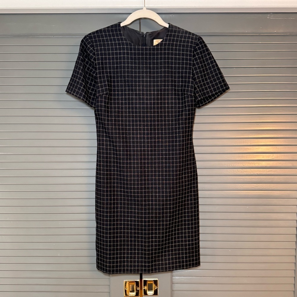 Talbots Vintage Square Pattern Midi Dress